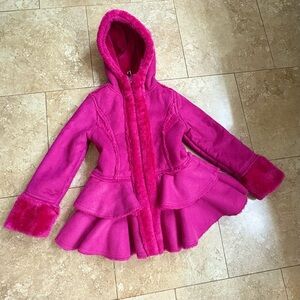 Hawke & Co Fuchsia Kids Hooded Cape Jacket